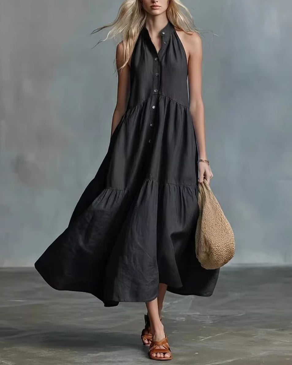 Willluxe® Sculpting Flowy Polly Linen Dress