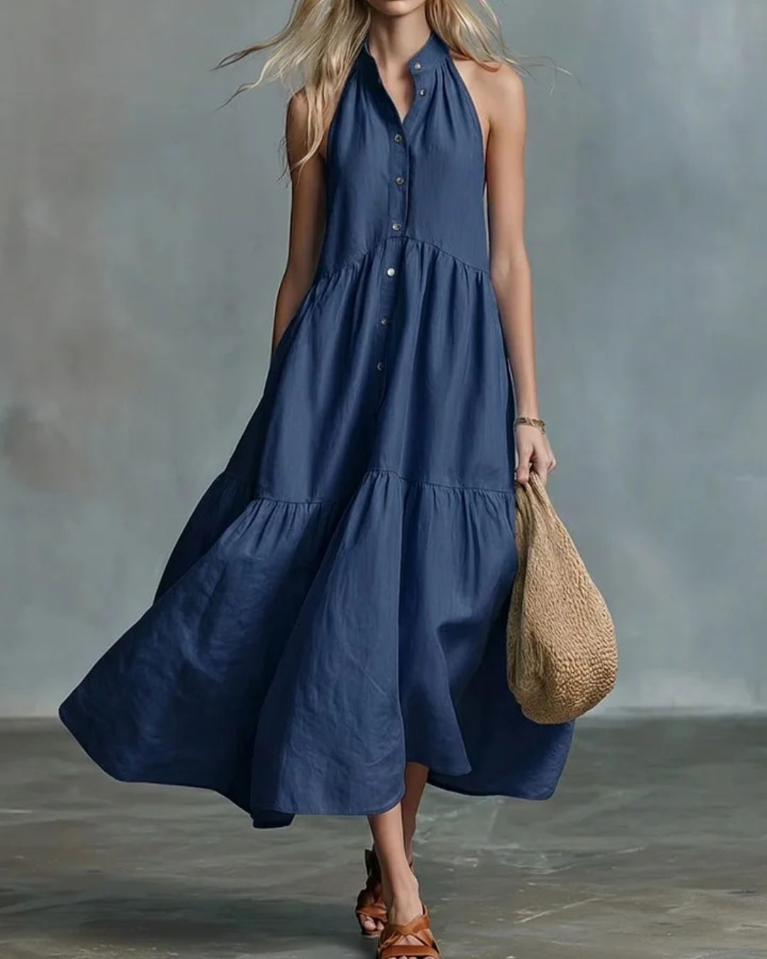 Willluxe® Sculpting Flowy Polly Linen Dress