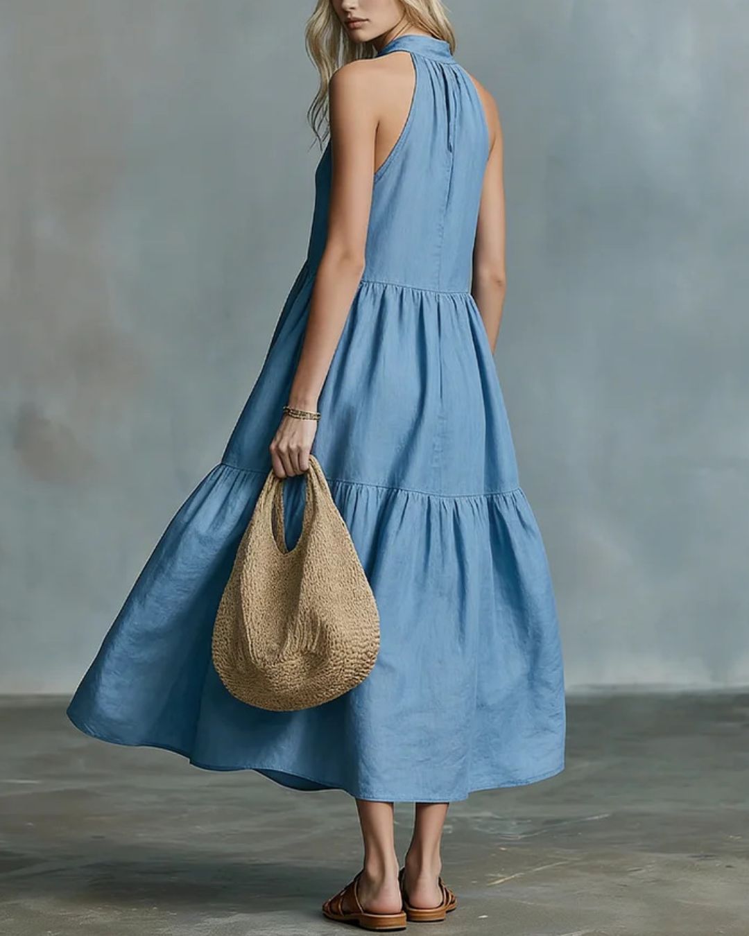 Willluxe® Sculpting Flowy Polly Linen Dress