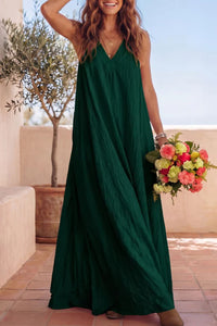 Willluxe® Flowy Boho V-Neck Halter Maxi Dress