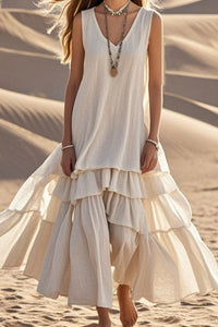 Willluxe® Elegant Romantic Layered Ruffle Long Dress