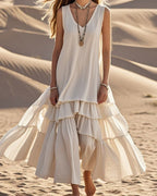 Willluxe® Elegant Romantic Layered Ruffle Long Dress