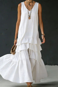 Willluxe® Elegant Romantic Layered Ruffle Long Dress