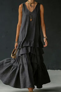 Willluxe® Elegant Romantic Layered Ruffle Long Dress