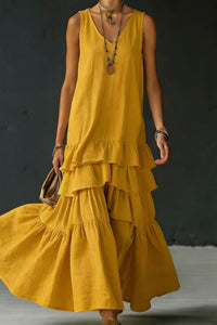 Willluxe® Elegant Romantic Layered Ruffle Long Dress