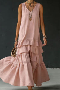 Willluxe® Elegant Romantic Layered Ruffle Long Dress