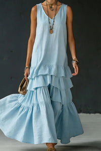 Willluxe® Elegant Romantic Layered Ruffle Long Dress