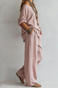 Willluxe® Casual Wide-leg Pants Set
