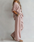 Willluxe® Casual Wide-leg Pants Set