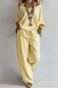 Willluxe® Casual Wide-leg Pants Set
