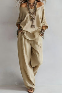 Willluxe® Casual Wide-leg Pants Set