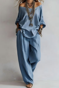 Willluxe® Casual Wide-leg Pants Set