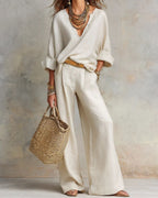Willluxe® Natural Loose Fitting Resort Wear Set