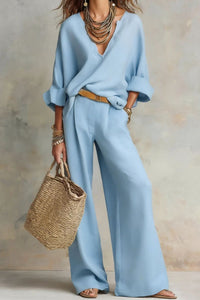 Willluxe® Natural Loose Fitting Resort Wear Set