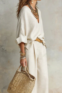 Willluxe® Natural Loose Fitting Resort Wear Set