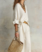 Willluxe® Natural Loose Fitting Resort Wear Set
