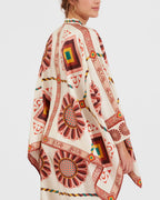 Willluxe® Macro Tiles Placée Twill Shirt and Pants Set Elegant Printed Two-Piece Outfit