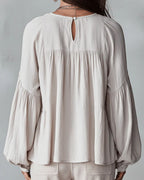 Willluxe® Airy Vintage-Inspired Ruffle Soft Ruffle Bohemian Blouse