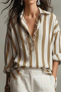 Willluxe® Casual Striped Long-Sleeved Shirt