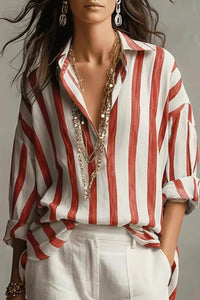 Willluxe® Casual Striped Long-Sleeved Shirt