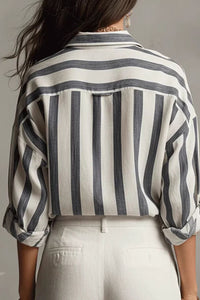 Willluxe® Casual Striped Long-Sleeved Shirt