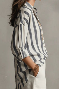 Willluxe® Casual Striped Long-Sleeved Shirt