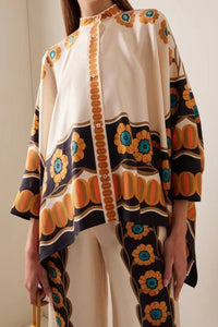 Willluxe® Yellow Daisy Floral Print Two-Piece Set Elegant Shirt and Pants Outfit