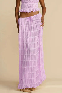 Willluxe® Romance Pleated Back Halter Tank Set