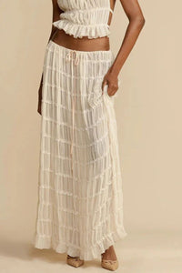 Willluxe® Romance Pleated Back Halter Tank Set