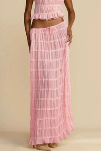 Willluxe® Romance Pleated Back Halter Tank Set