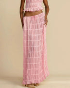 Willluxe® Romance Pleated Back Halter Tank Set