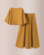 Willluxe® Effortless Drape Two-Piece Wide Leg Lounge Set