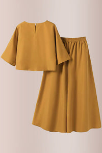 Willluxe® Effortless Drape Two-Piece Wide Leg Lounge Set