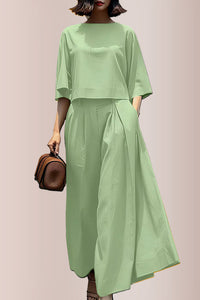 Willluxe® Effortless Drape Two-Piece Wide Leg Lounge Set