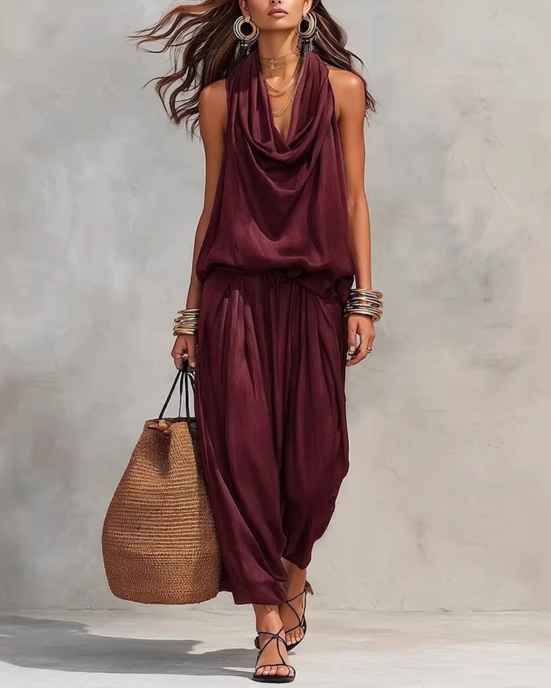 Willluxe® Nomadic Draped Pants Set