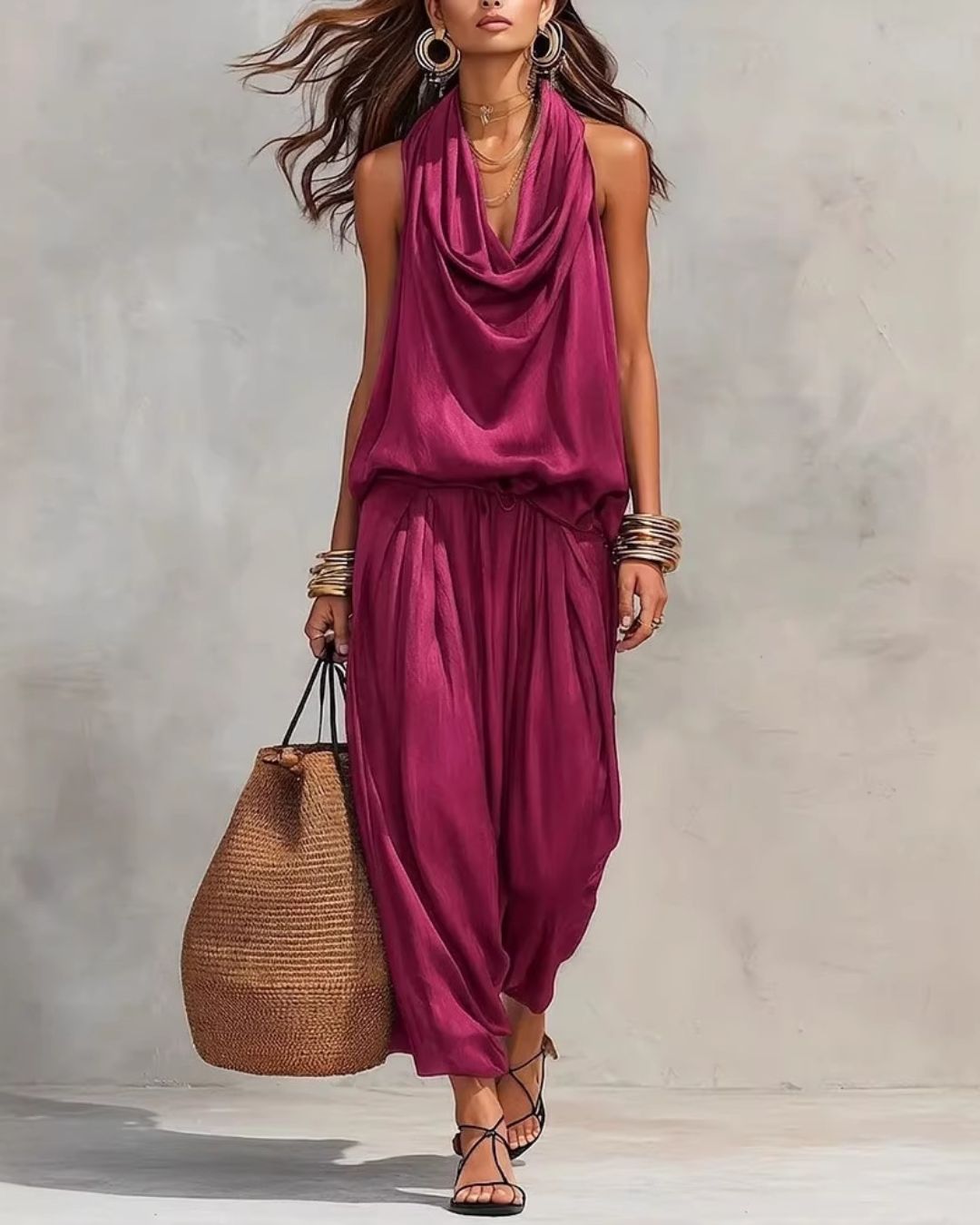 Willluxe® Nomadic Draped Pants Set