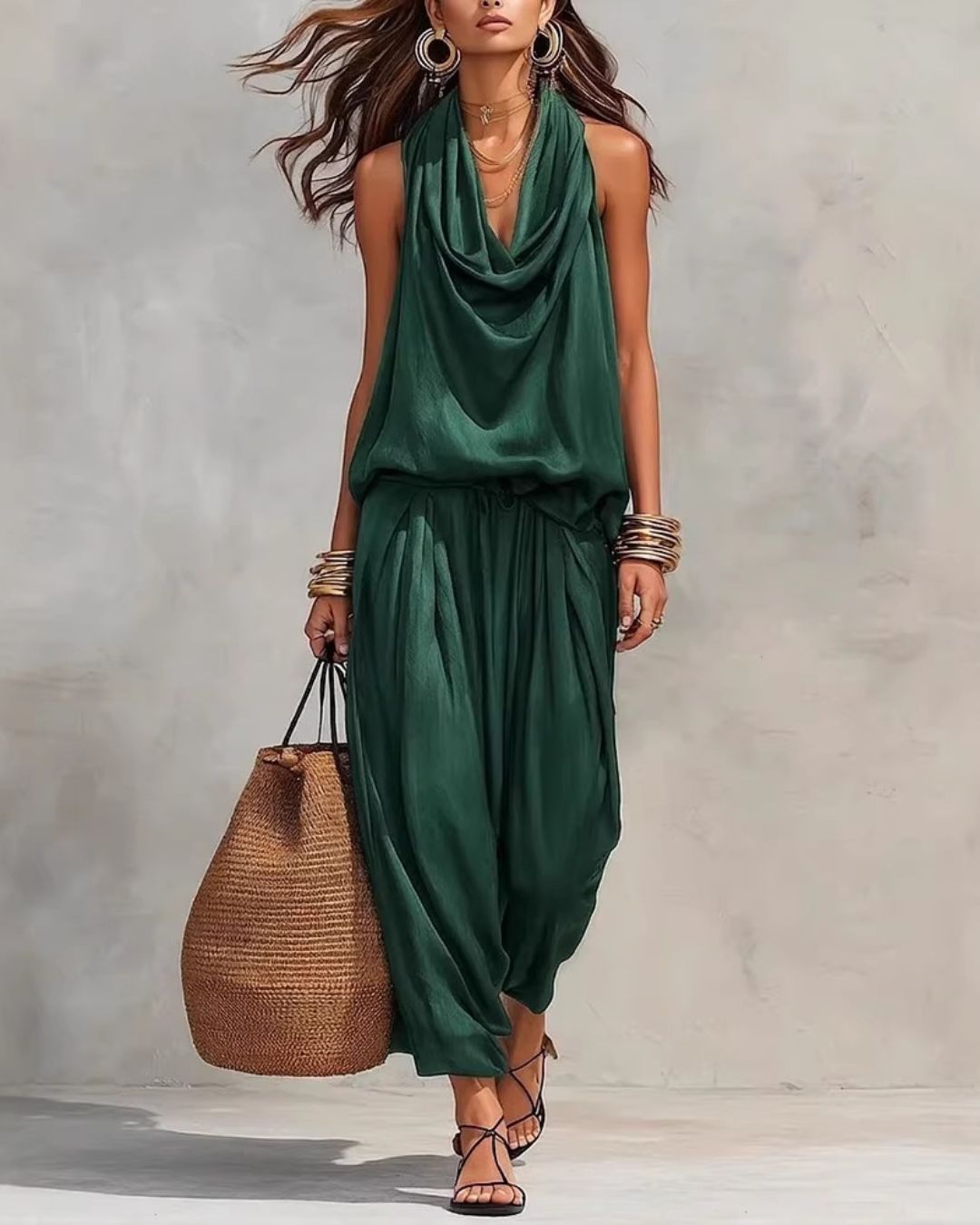 Willluxe® Nomadic Draped Pants Set