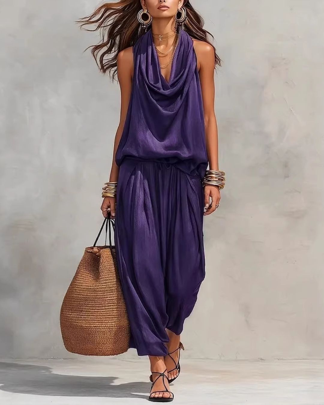 Willluxe® Nomadic Draped Pants Set