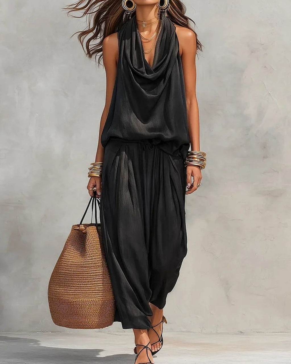 Willluxe® Nomadic Draped Pants Set