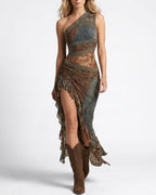 Willluxe® Quiet Drape MIdi Dress