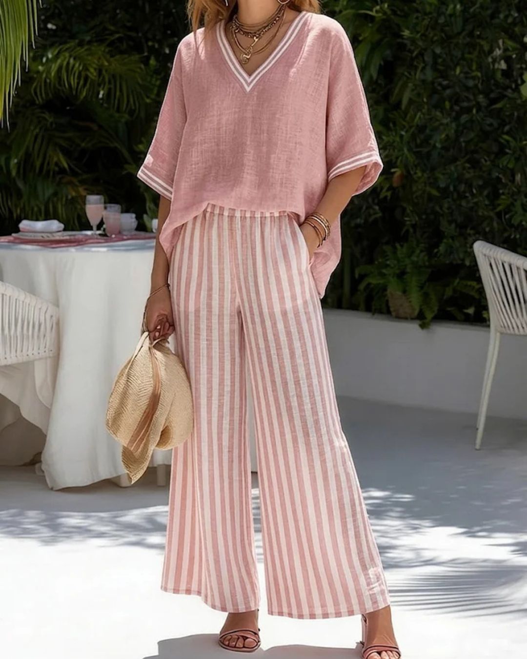 Willluxe® Lidiane - Summer Set With Stripes
