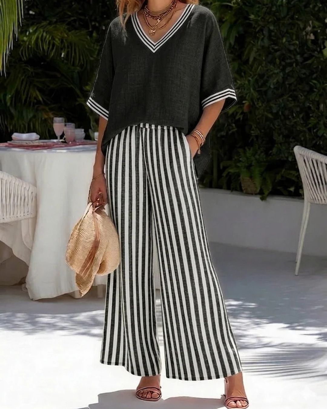 Willluxe® Lidiane - Summer Set With Stripes