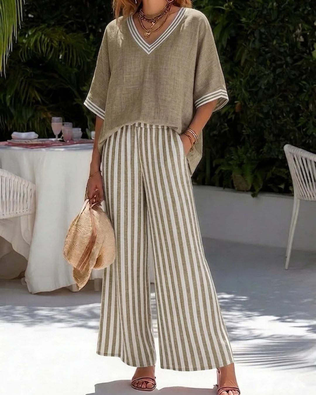 Willluxe® Lidiane - Summer Set With Stripes