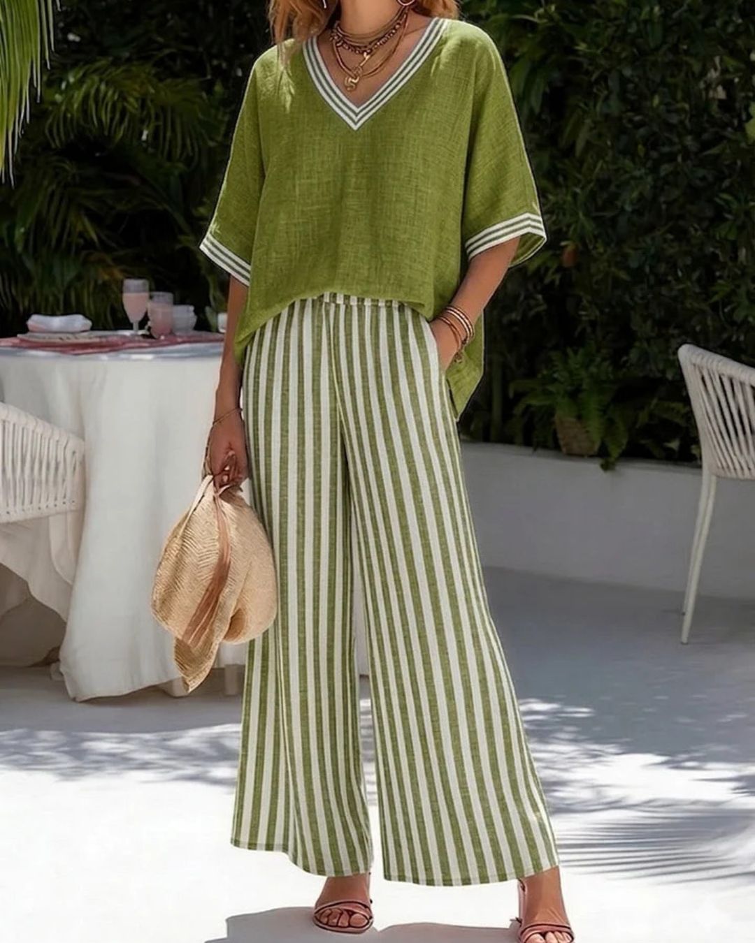Willluxe® Lidiane - Summer Set With Stripes