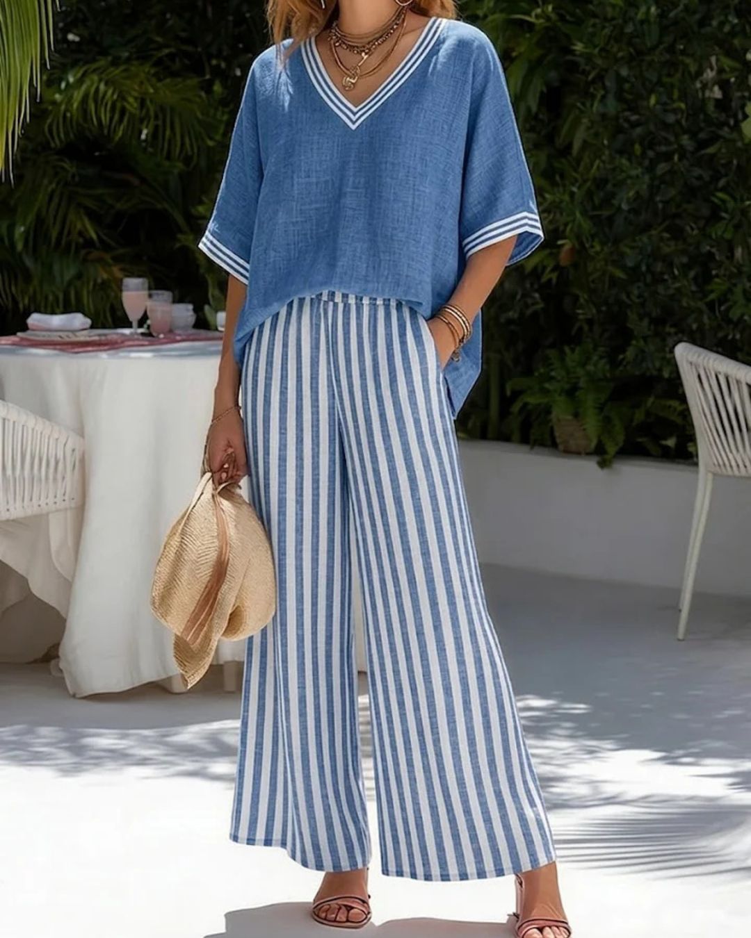 Willluxe® Lidiane - Summer Set With Stripes