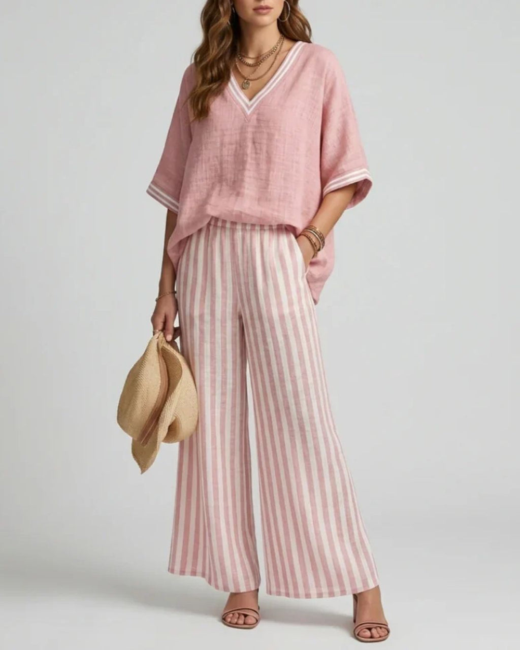 Willluxe® Lidiane - Summer Set With Stripes