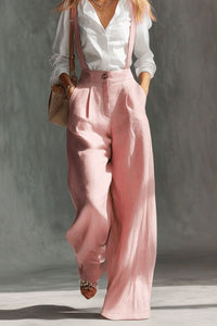Willluxe® Elegant Vintage Versatile Cotton Wide-leg Pants Overalls