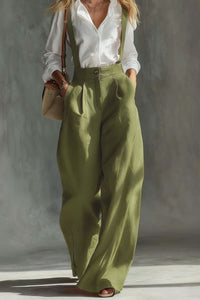 Willluxe® Elegant Vintage Versatile Cotton Wide-leg Pants Overalls