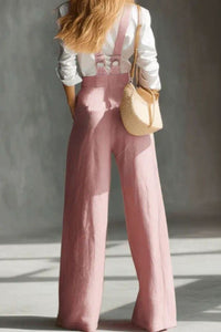 Willluxe® Elegant Vintage Versatile Cotton Wide-leg Pants Overalls