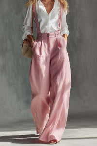 Willluxe® Elegant Vintage Versatile Cotton Wide-leg Pants Overalls